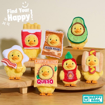 Happy Haul Duckalooz Snack Quack Plush Duck Clip-On Blind Box 5" Collectible Stuffed Toy with Removable Costume Short-Run Drop Ages 8+