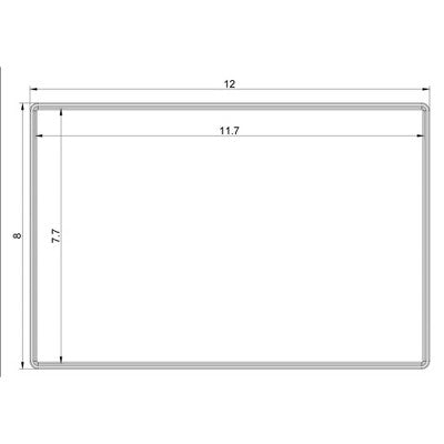 Large 12" x 8" x 2" Plastic Organizer Tray Clear - Brightroom: Bathroom Acrylic Organizer Bin