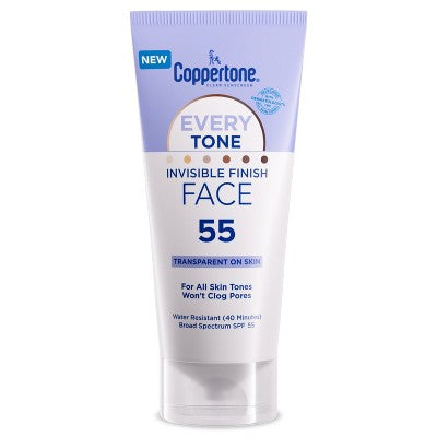 Coppertone Every Tone Face Sunscreen Lotion - SPF 55 - 2 fl oz