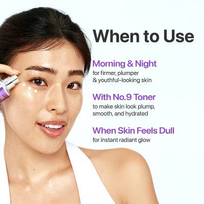 numbuzin No.9 NAD+Bio Lifting-sil Essence - 1.01floz: Skin Tone Improvement, Plumping, Firming