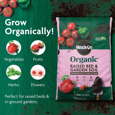 Miracle-Gro Organic Raised Bed & Garden 54.77lbs Potting Soil (LOCAL PICKUP ONLY)