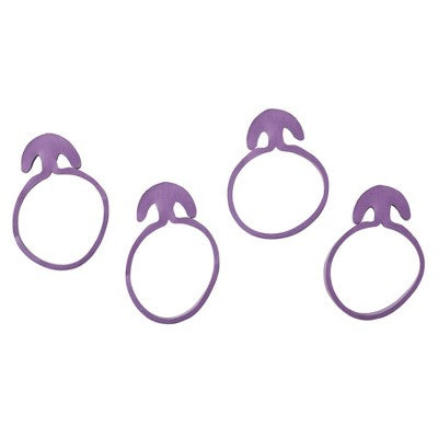 Wilton 12pc Icing Bag Ties: Purple Piping Bag Clips for Cake Decorating, Hand Washable Plastic Set