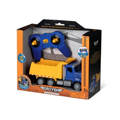 DRIVEN by Battat RC Micro Series Dump Truck: Remote Control Vehicle, Fine Motor Skills, Battery Operated