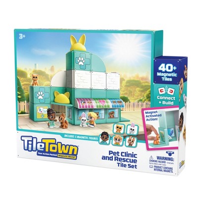 Tile Town Pet Vet Magnetic Tiles Playset