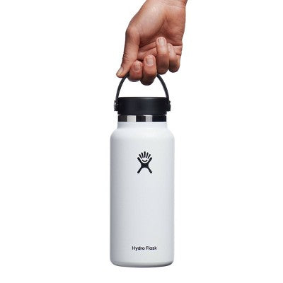 Hydro Flask 32oz Wide Mouth Bottle - White: Double-Wall, BPA-Free, Leakproof
