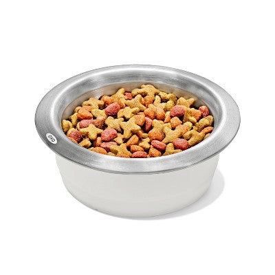 OXO 2 Cup Nonslip Dog Bowl - White