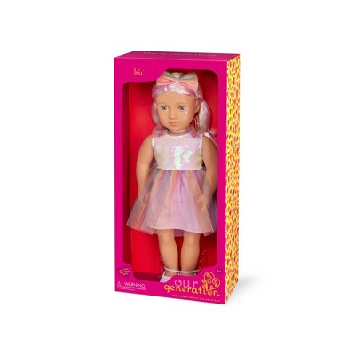 Our Generation Iris 18" Fashion Doll with Rainbow Dress