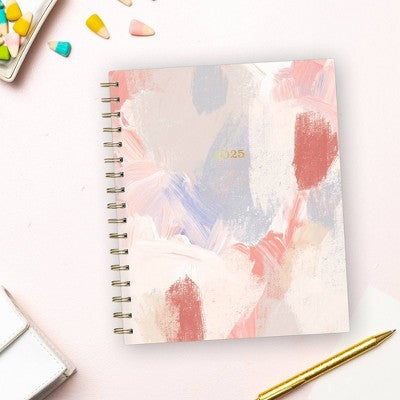 BlueSky 2025 Weekly/Monthly Planner 9.25"x7.87" Wirebound Saphne