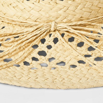 Open Weave Western Cowboy Hat - Wild Fable Off-White: Adjustable Midweight Woven Design