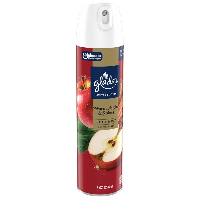 Glade Compressed Gas Air Freshener Aerosol - Warm Apple & Spices - 8oz