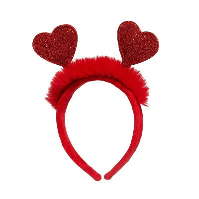 FAO Schwarz 12" Sparklers Toy Plush Sheep Dog with Removable Red Heart Boppers