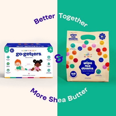 Happy Hues Go-Getters Disposable Diapers - Size 4 - 84ct: Hypoallergenic, Wetness Indicator, Elastic Stretch Sides
