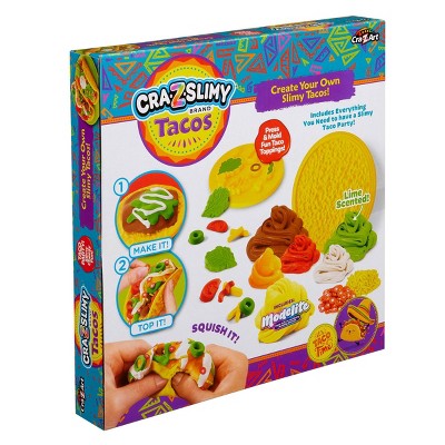 Cra-Z-Slimy Taco Slimes and Putties: 8-Piece Set, Includes Brown, Green, Orange, Red, Focuses on Creativity