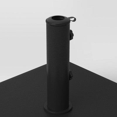 55lbs Polycrete Square Outdoor Patio Market Umbrella Bases with Wheels Black - Threshold (LOCAL PICKUP ONLY)