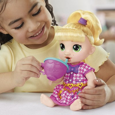 Baby Alive 13.5" Bubbly Tea Party Lala Baby Doll Blonde Hair