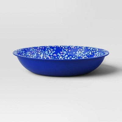 34oz Plastic Terrazzo Candid Cobalt Cereal Bowl Blue - Room Essentials