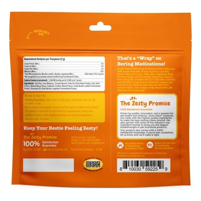 Zesty Paws Probiotic Pill Wrap Pouch for Dogs with Bacon Flavor - 4.2oz