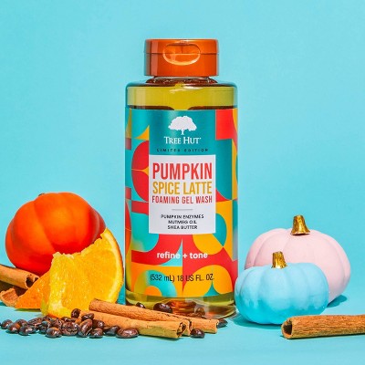 Tree Hut Pumpkin Spice Latte Body Wash - Clove, Vanilla, Sugar, Nutmeg & Cinnamon - 18 fl oz