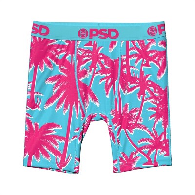 PSD Boys' 2pk Paradise Boxer Briefs Underwear - Pink/Black L