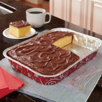 EZ Foil Red Print Cake Pans - 2ct