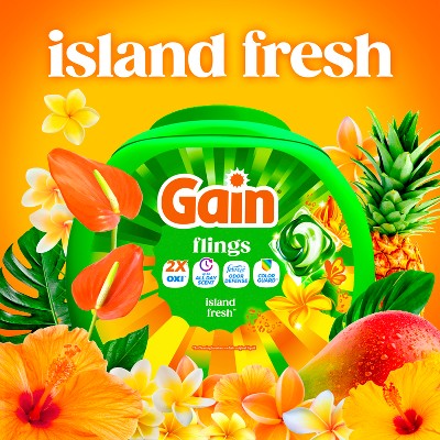 Gain Island Fresh Flings Laundry Detergents - 60ct