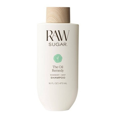 Raw Sugar The Oil Remedy Shampoo - Rosemary + Mint - 16 fl oz: Vegan, For All Hair Types, Gel, Daily Use
