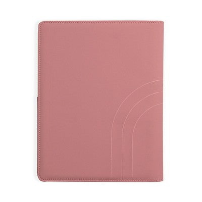 Altitude Padfolio8.5"x10.5" Vegan Leather Mauve Pink Debossed Arch
