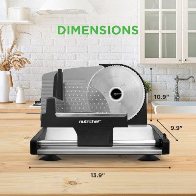 NutriChef Electric Meat Slicing Machine Precision Slicing for Meat, Cheese, and More – Efficient and Easy to Use