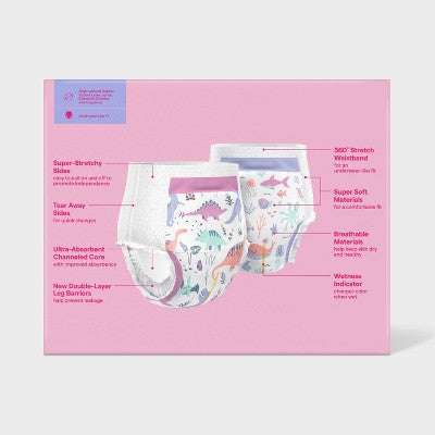 Girls' Disposable Training Pants - 4T-5T - 70ct - up&up