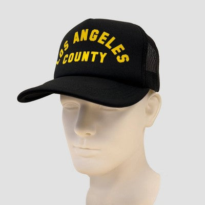 Mighty Fine Los Angeles County Trucker Hat - Black