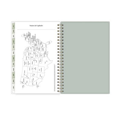The Everygirl X Day Designer 2024-25 Weekly/Monthly Planner with Notes 8"x5" Wirebound Soft Sage