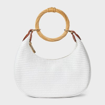 Straw Bracelet Bag - A New Day White