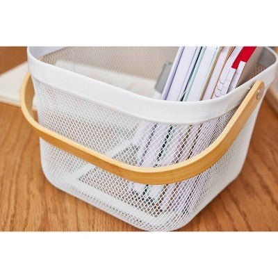 Ezy Storage Mesh Basket 2pk - White
