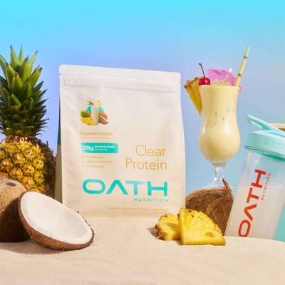Oath Nutrition Clear Protein Powder - Coconut Colada: Gluten-Free - Whey Isolate - 20g Protein - 18 Servings
