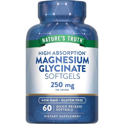 Nature's Truth Magnesium Glycinate Softgels | 250mg | 60 Pills