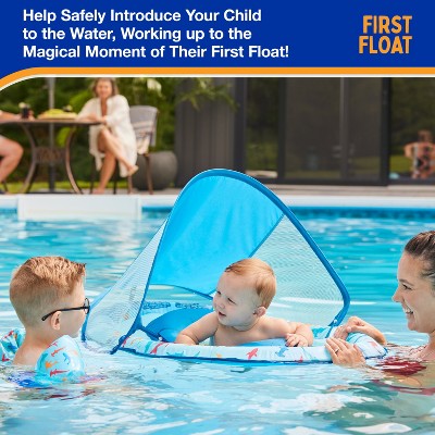 Swimways Sun Canopy Spring Float with Hyper-Flate Valve - Shark