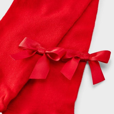 Baby Girls' Christmas Bow Fashion Tights - Cat & Jack Red 6-12M