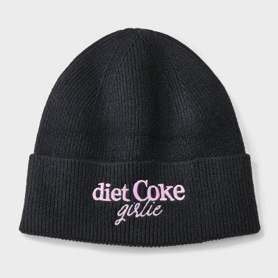 Women's Diet Coke Graphic Beanie - Black