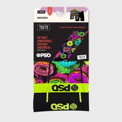PSD Boys' 2pk Donut Worry Printed Boxer Briefs - XL