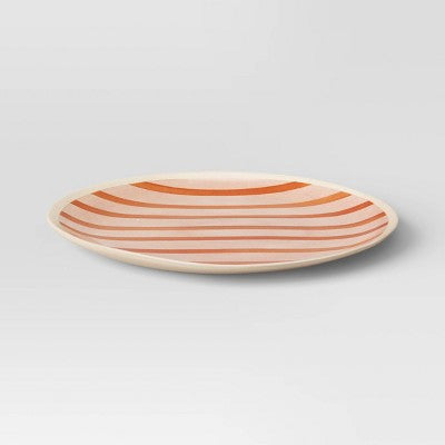 Coastal 8.5" Melamine Plastic Layering Salad Plate Peach Striped - Threshold