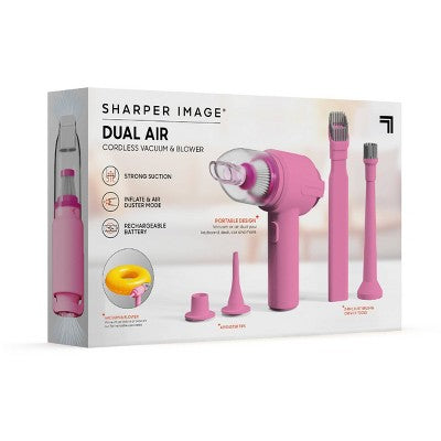 Sharper Image Dual Air Cordless Vacuum and Blower Pink