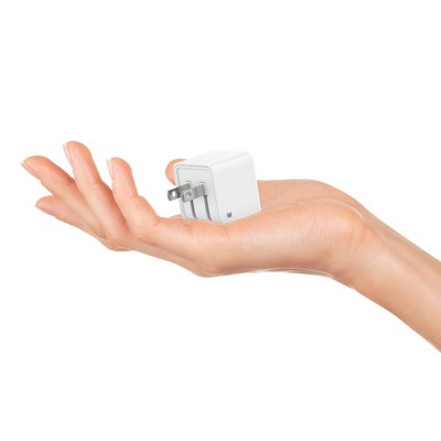 Just Wireless 2.4A/12W 1-Port USB-A Wall Charger with 5' TPU Lightning to USB-A Cable - White