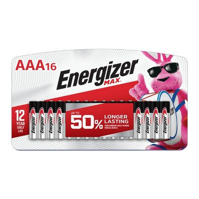 Energizer Max AAA Batteries 16pk Alkaline Battery