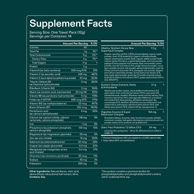 AG1 Daily Foundational Multivitamin Greens Powder - 14ct