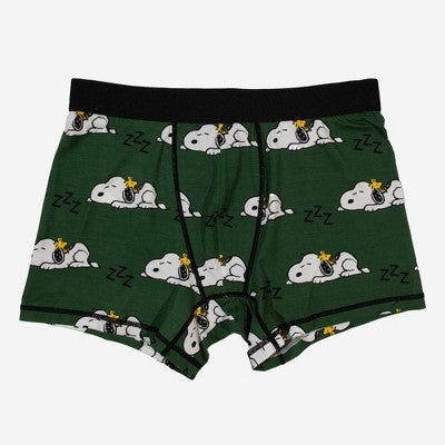 Men's Peanuts Sleeping Snoopy Briefs - Green S