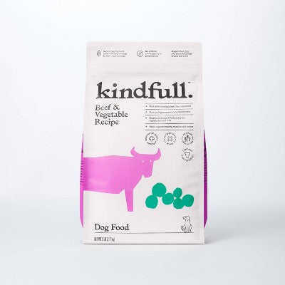 Beef and Vegetable Recipe Dry Dog Food - 5lbs - Kindfull