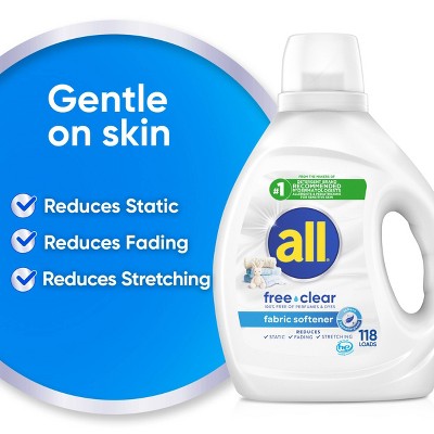 All Free Clear Liquid Fabric Softener - 80 fl oz