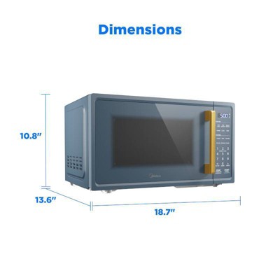 Midea 0.9 cu ft 900W Microwave Oven with Child Lock Door Midnight Blue (LOCAL PICKUP ONLY)