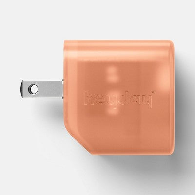 Dual Port 20W Translucent Jelly Wall Charger - heyday Peach: USB-C Quick Charge