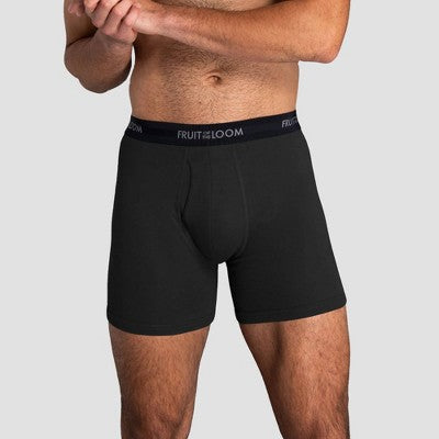 Fruit of the Loom Men's 3pk Breathable Mesh Boxer Briefs - Black XL